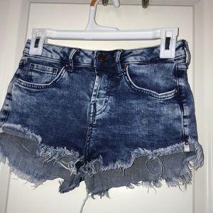 Forever 21 LA acid wash jean shorts
